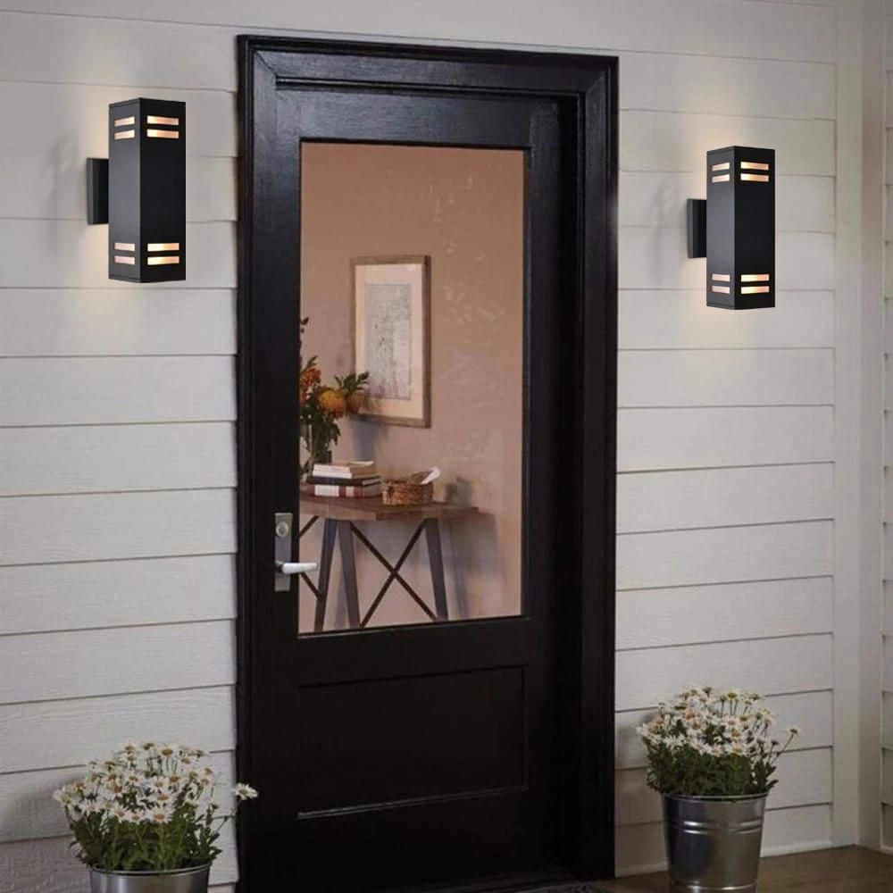 Promo 💯 Promo 🎁 2-Light Matte Black Outdoor Wall Lamp Waterproof Wall Lantern Exterior Sconce Light Fixture for Patio Courtyards Villa by RRTYO 💯 🤩 - Image 10