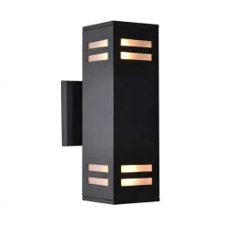 Promo 💯 Promo 🎁 2-Light Matte Black Outdoor Wall Lamp Waterproof Wall Lantern Exterior Sconce Light Fixture for Patio Courtyards Villa by RRTYO 💯 🤩
