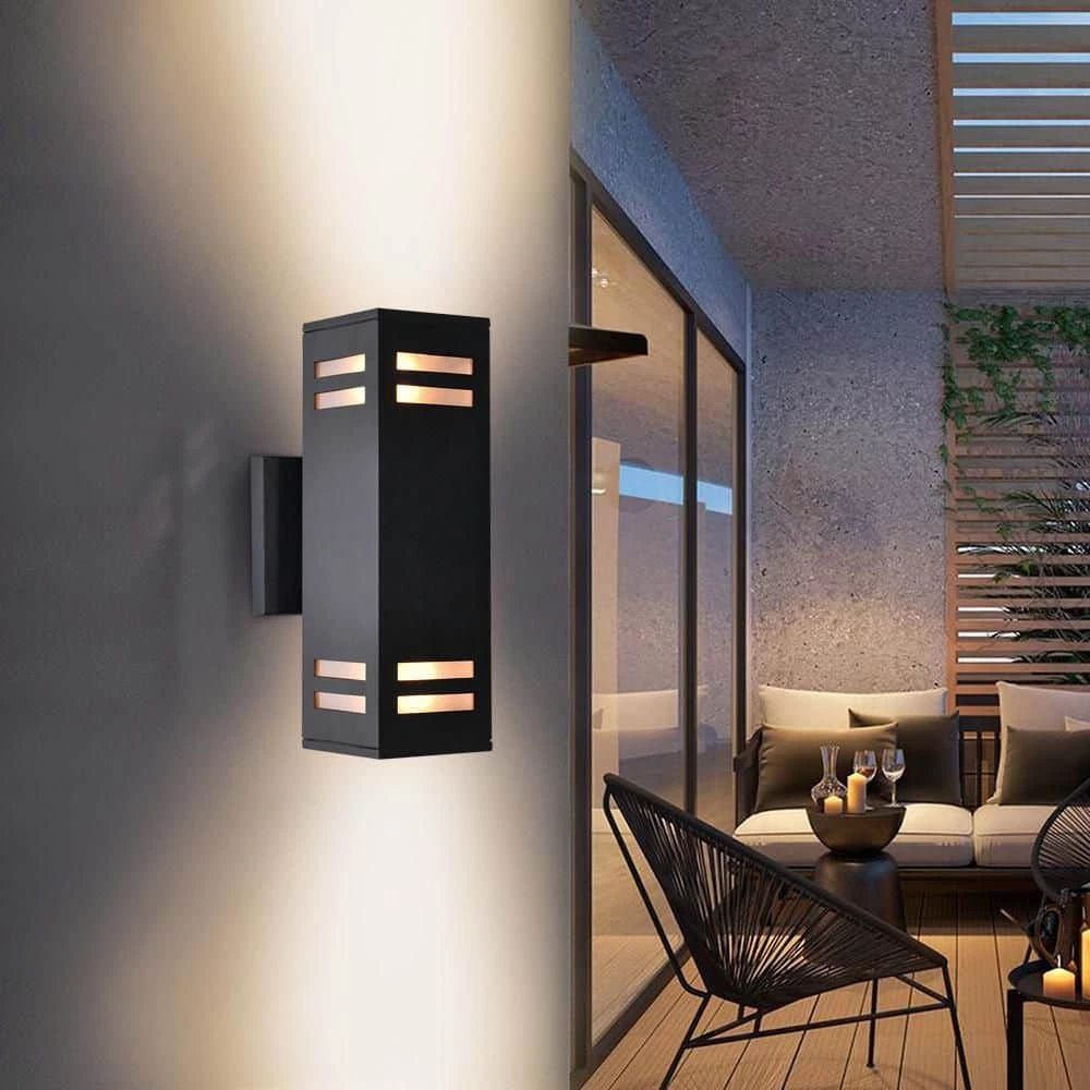 Promo 💯 Promo 🎁 2-Light Matte Black Outdoor Wall Lamp Waterproof Wall Lantern Exterior Sconce Light Fixture for Patio Courtyards Villa by RRTYO 💯 🤩 - Image 12