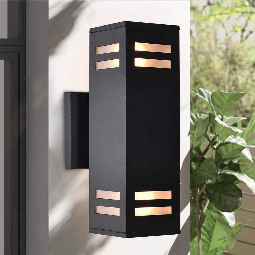 Promo 💯 Promo 🎁 2-Light Matte Black Outdoor Wall Lamp Waterproof Wall Lantern Exterior Sconce Light Fixture for Patio Courtyards Villa by RRTYO 💯 🤩 - Image 2