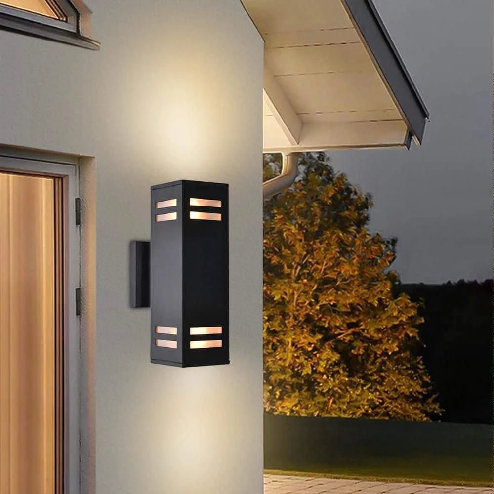 Promo 💯 Promo 🎁 2-Light Matte Black Outdoor Wall Lamp Waterproof Wall Lantern Exterior Sconce Light Fixture for Patio Courtyards Villa by RRTYO 💯 🤩 - Image 11
