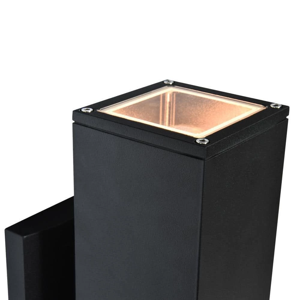 Best deal ๐ Deals ๐งจ 2-Light Matte Black Square Aluminum Outdoor Wall Lantern Sconce by RRTYO ๐ฅ ๐ - Image 6