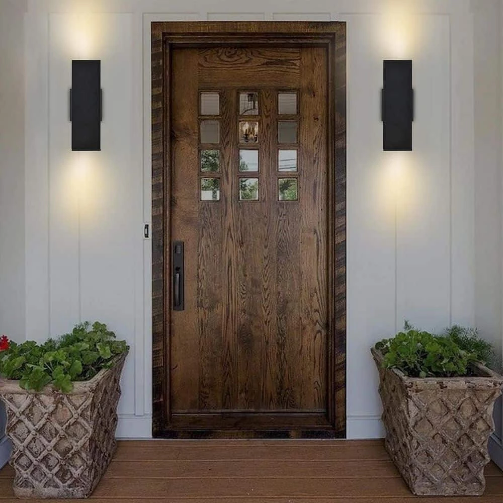 Best deal ๐ Deals ๐งจ 2-Light Matte Black Square Aluminum Outdoor Wall Lantern Sconce by RRTYO ๐ฅ ๐ - Image 11