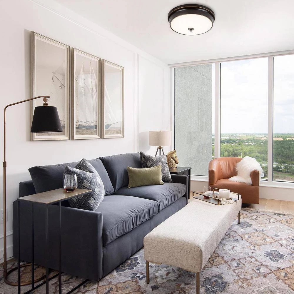 Promo ✨ Best Pirce 🎁 Davyn 12.6 in. 1-Light Oil Rubbed Bronze Round Selectable LED Flush Mount by RRTYO 😍 ✔️ - Image 8