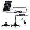 Best Pirce 🔔 Brand new ⭐ Dominick 2-Light Sand Black Indoor/Outdoor Solar-Powered LED Hanging Shed Light with Remote Control by RRTYO 🧨 🛒