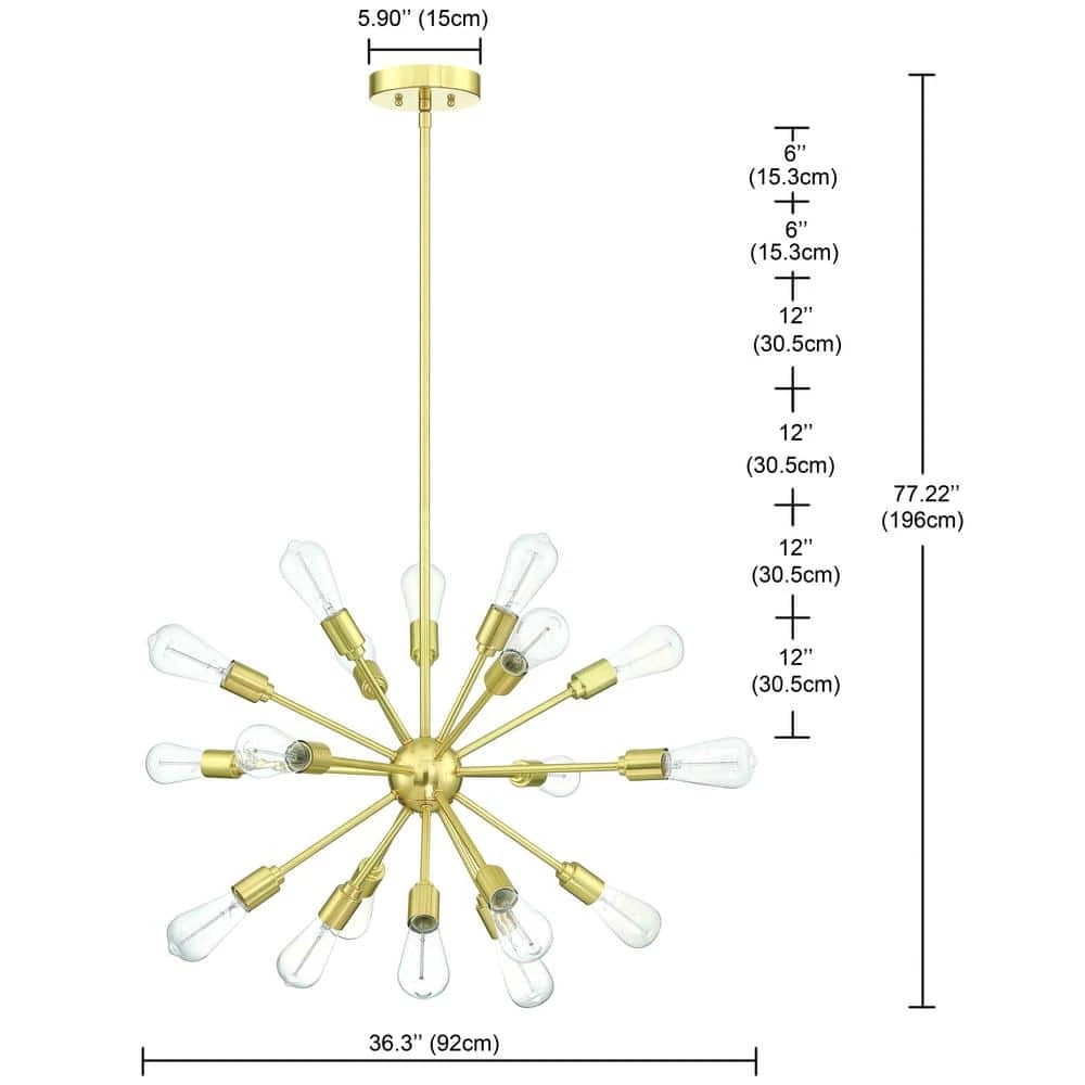 Best Pirce ๐ฅ Discount ๐ Alfa 18-Light Indoor Sputnik Chandelier by Hukoro โจ ๐ - Image 6