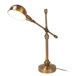 Best Sale ๐ Outlet โญ 23.6 in. Vintage Brass Indoor Table Lamp with Arched Shade Adjustable Height by LamQee ๐ฅ โค๏ธ