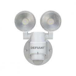 Outlet 👏 Best deal 😉 180 Degree 2-Head White Outdoor Flood Light by Defiant 🔔 🔥