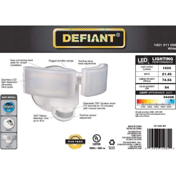 Hot Sale ๐ฅ Promo ๐ 180ยฐ White LED Motion Outdoor Security Light by Defiant ๐ ๐ฅฐ - Image 4