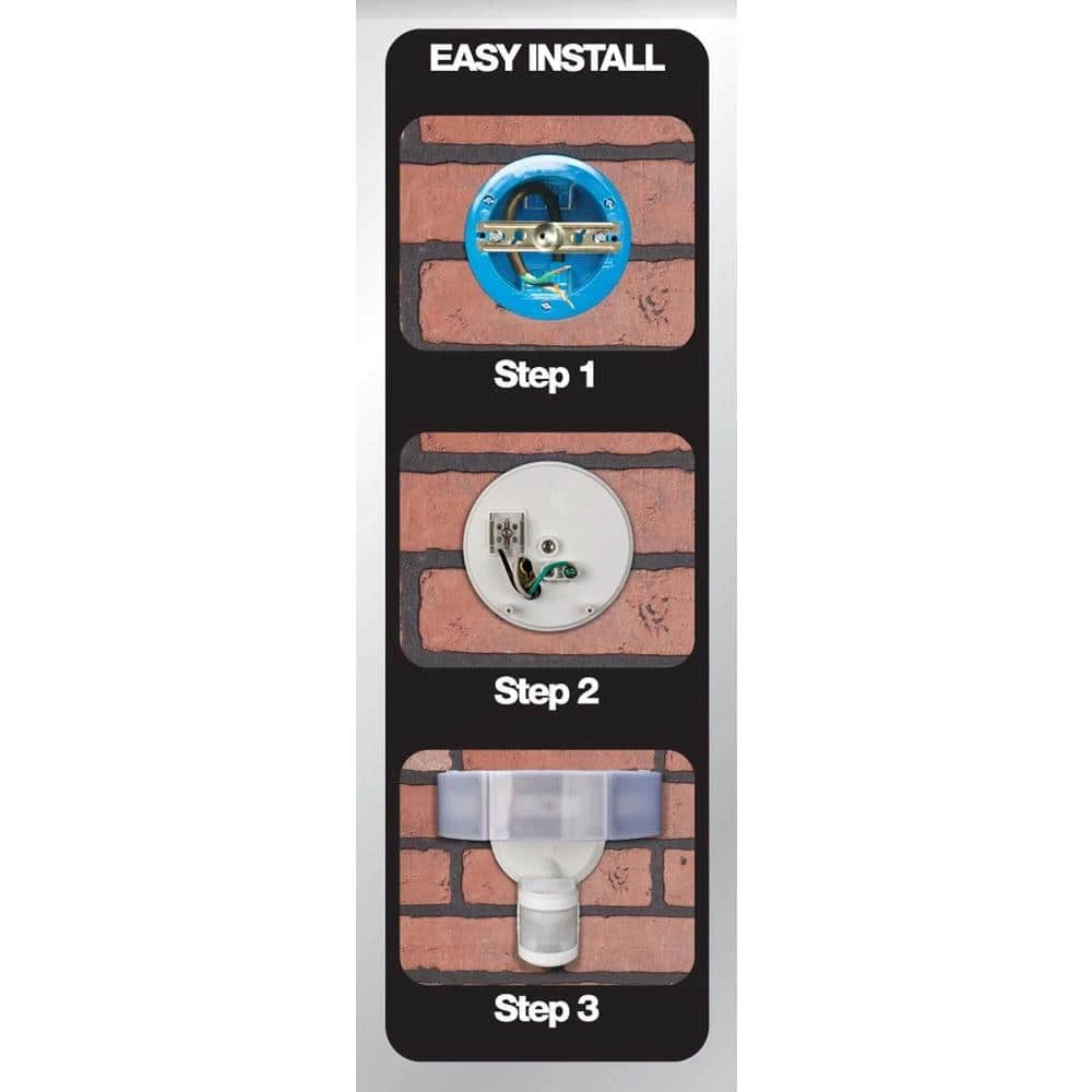 Best Pirce โจ Cheap โจ 270-Degree White Motion Outdoor Integrated LED Security Flood Light by Defiant ๐ โ - Image 3