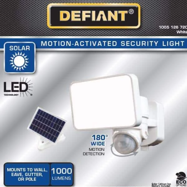 Best Pirce ๐ Discount ๐ 180ยฐ White 3-in-1 Compact Solar Motion Activated Integrated LED Outdoor Flood Light by Defiant โค๏ธ ๐ - Image 3