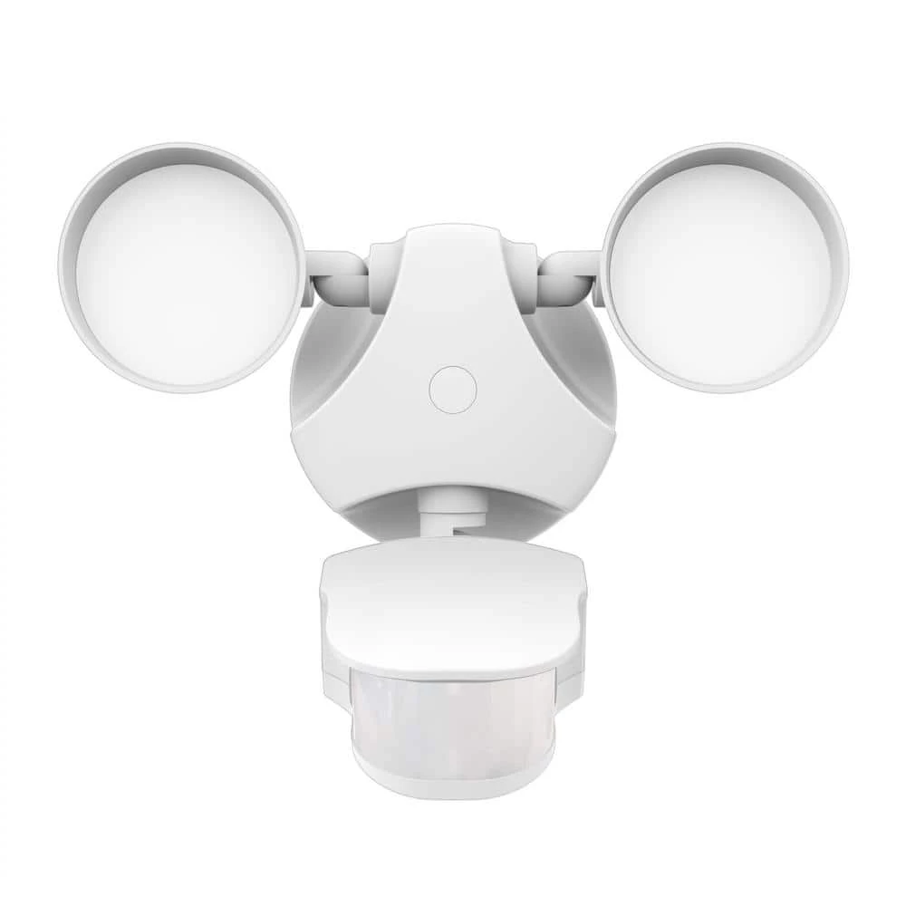 Best deal ๐ Best deal โค๏ธ 12-Watt 240-Degree White Motion Actived Integrated LED Outdoor Twin Head Flood Light by Defiant ๐ โจ