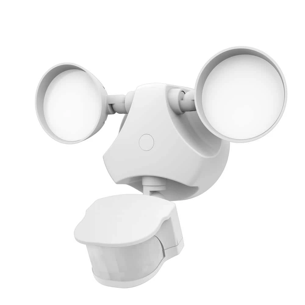 Best deal ๐ Best deal โค๏ธ 12-Watt 240-Degree White Motion Actived Integrated LED Outdoor Twin Head Flood Light by Defiant ๐ โจ - Image 2