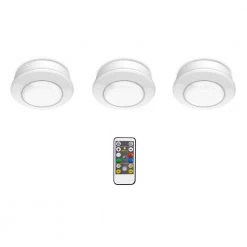 Best Sale ๐ Deals ๐คฉ Remote Control 3.11 in. LED White Color Changing Puck Light (3-Pack) by Defiant ๐ฏ ๐