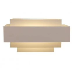 Discount 🎁 Buy 🎁 1-Light White Modern Iron Wall Sconce with Overlapping Rectangles Shade for Living Room Bedroom Bedsides Hallway by LamQee ⭐ 🎁