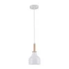 New 🌟 Top 10 👍 Cortasia 1-Light White Wooden Cone Island Pendant Light with Metal Shade by RRTYO ❤️ 🎉
