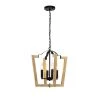 Buy 😉 Cheap ❤️ Cody 4-Light Wood Grain Geometric Cage Lantern Chandelier Pendant Light by RRTYO 🧨 😍