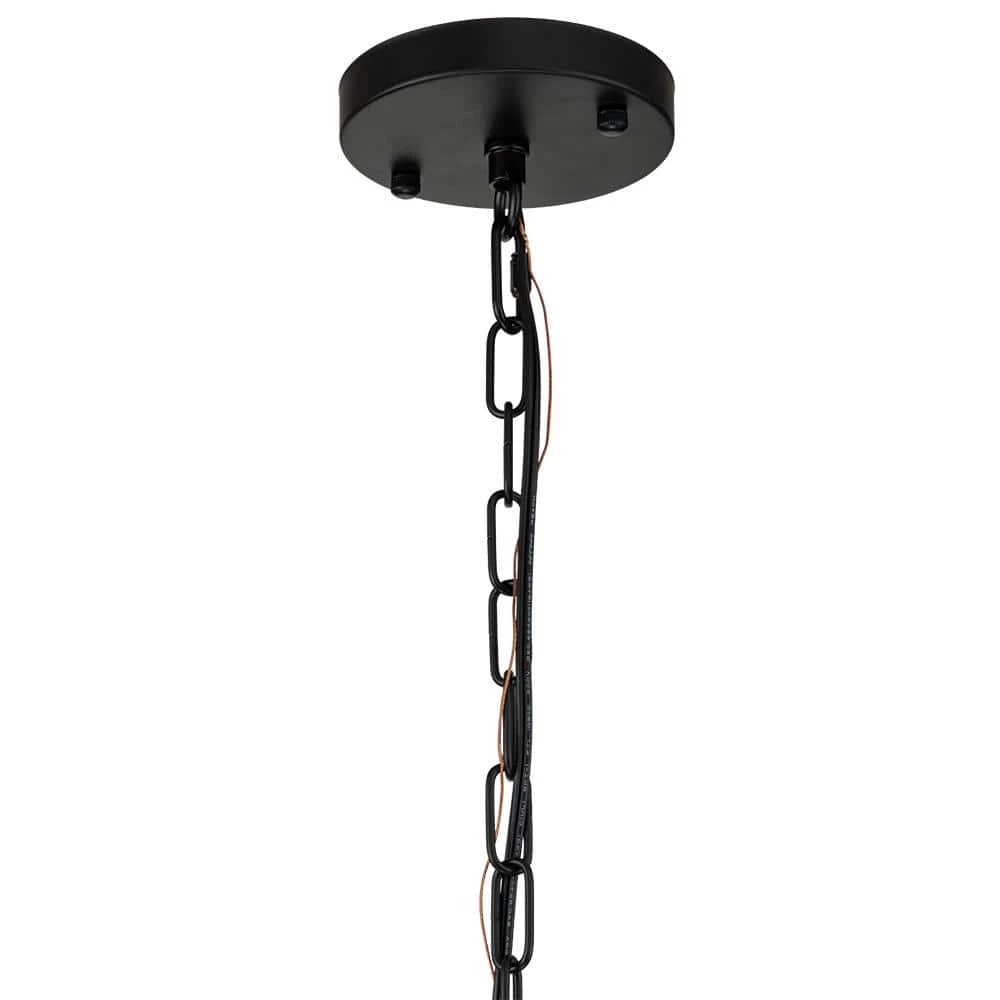 Buy ๐ Cheap โค๏ธ Cody 4-Light Wood Grain Geometric Cage Lantern Chandelier Pendant Light by RRTYO ๐งจ ๐ - Image 11